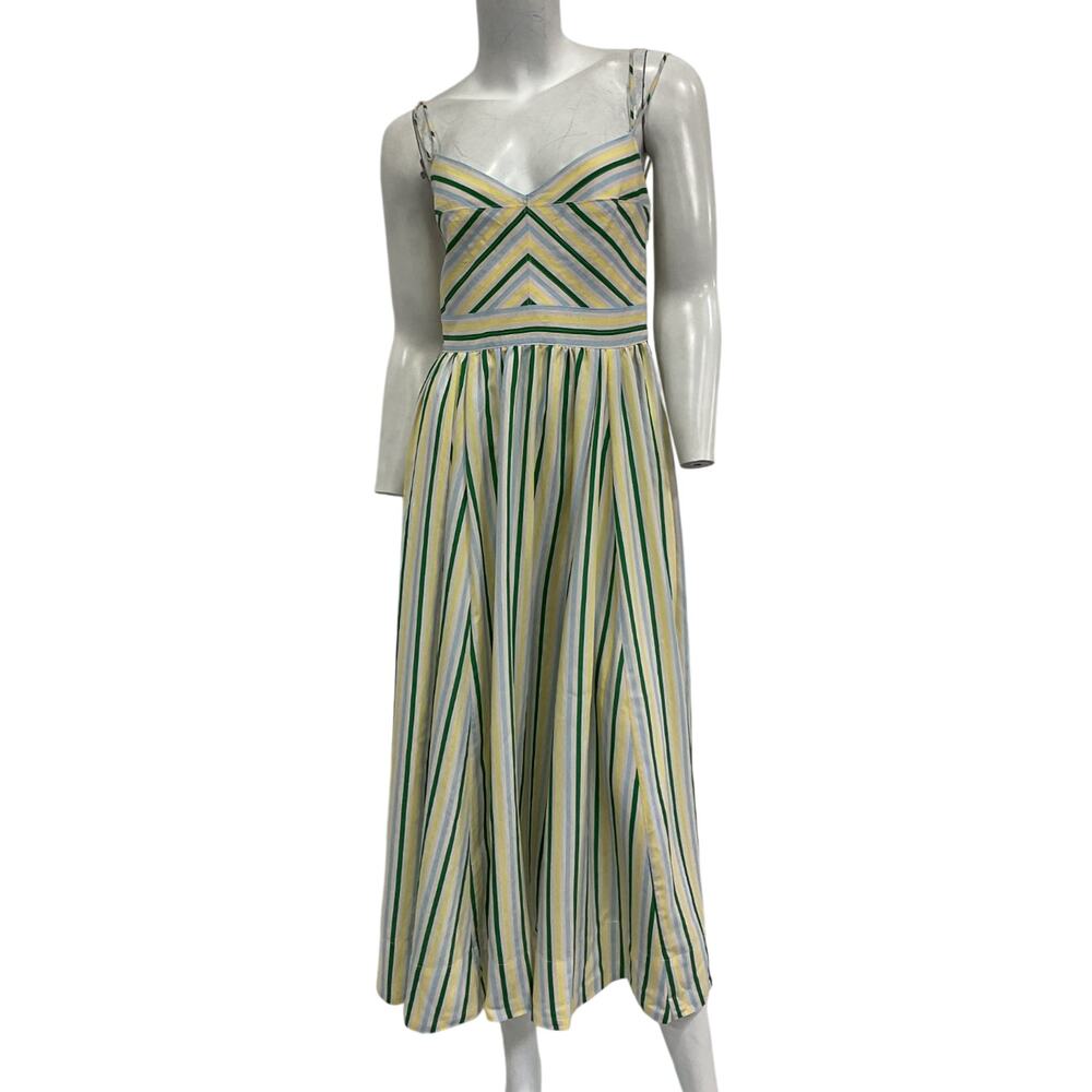 La Ligne Striped Green Tracy Maxi Dress Size XS - Picture 2 of 6